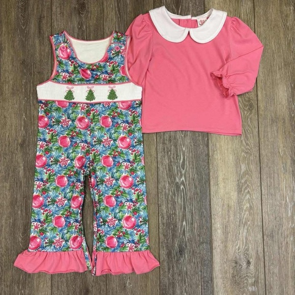 deerly loved Other - Pink and Floral Kids Outfit Set